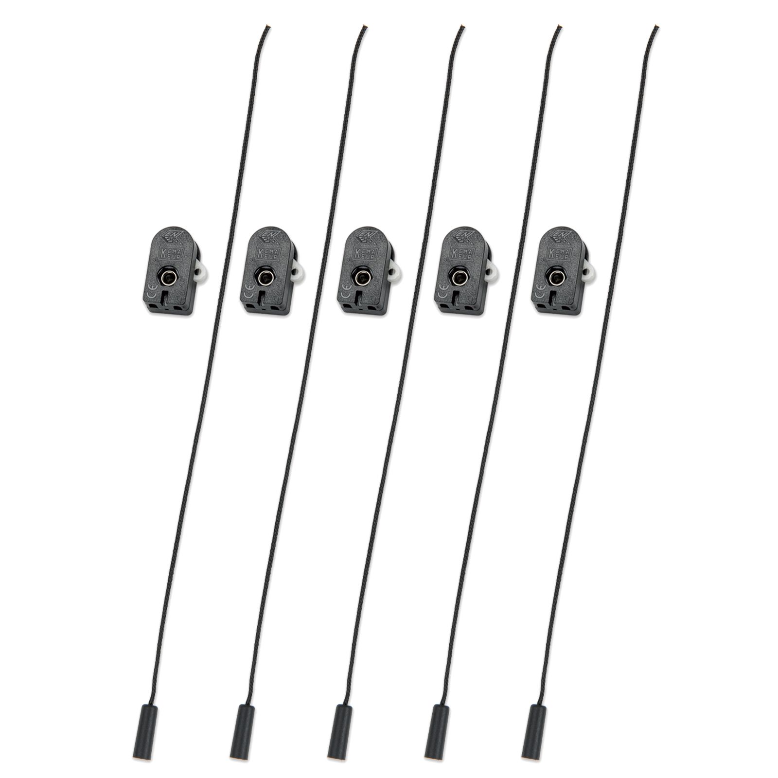 Zugschalter 200 inkl. Schnur, Schwarz, 5 Stück