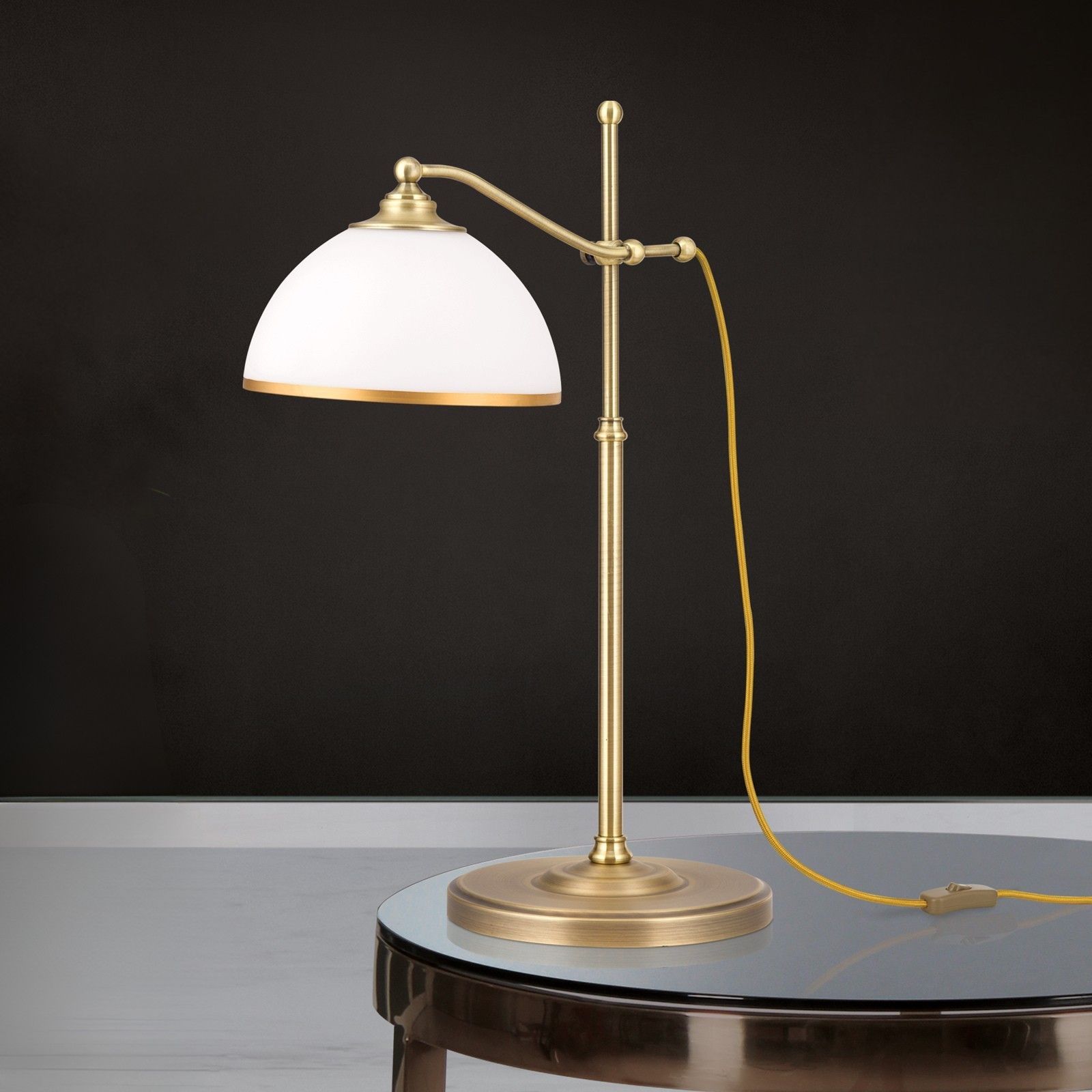 Tischleuchte OLD LAMP, patina, einflammig