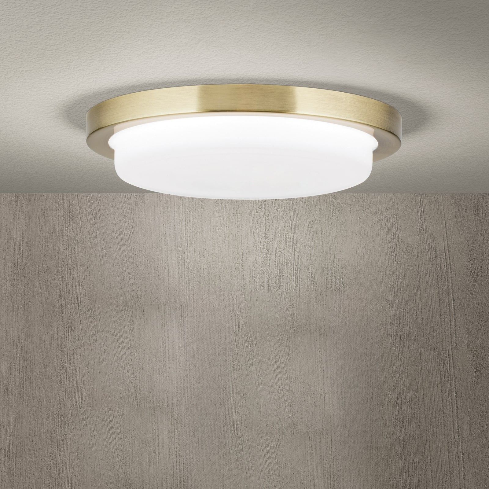 LEROX LED Ceiling Light, antique brass finish, Ø 20cm
