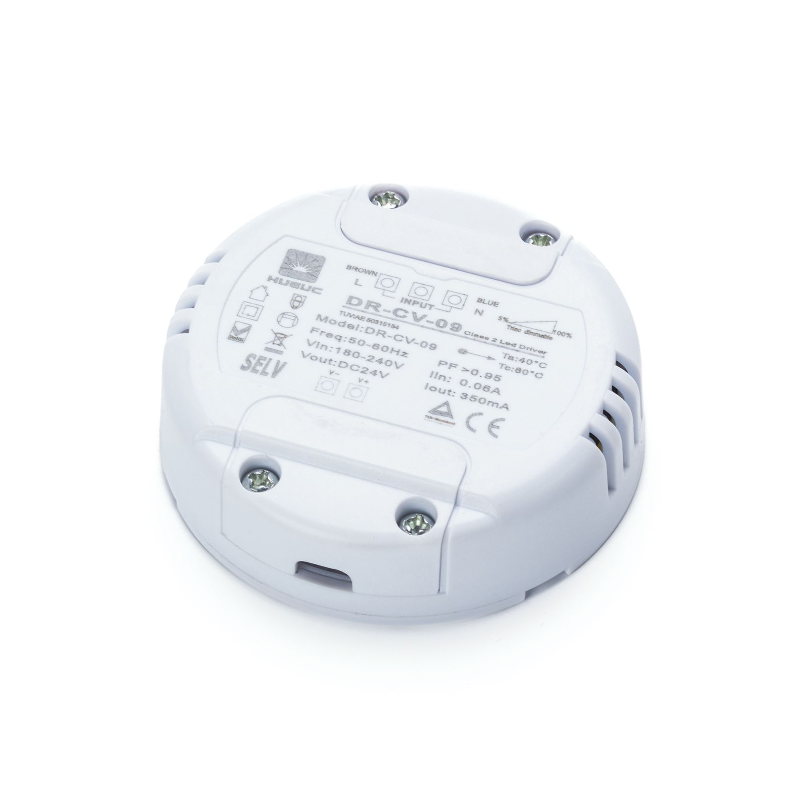 Driver 9f HUARUI DR-CV-09 9W 350mA, dimmable