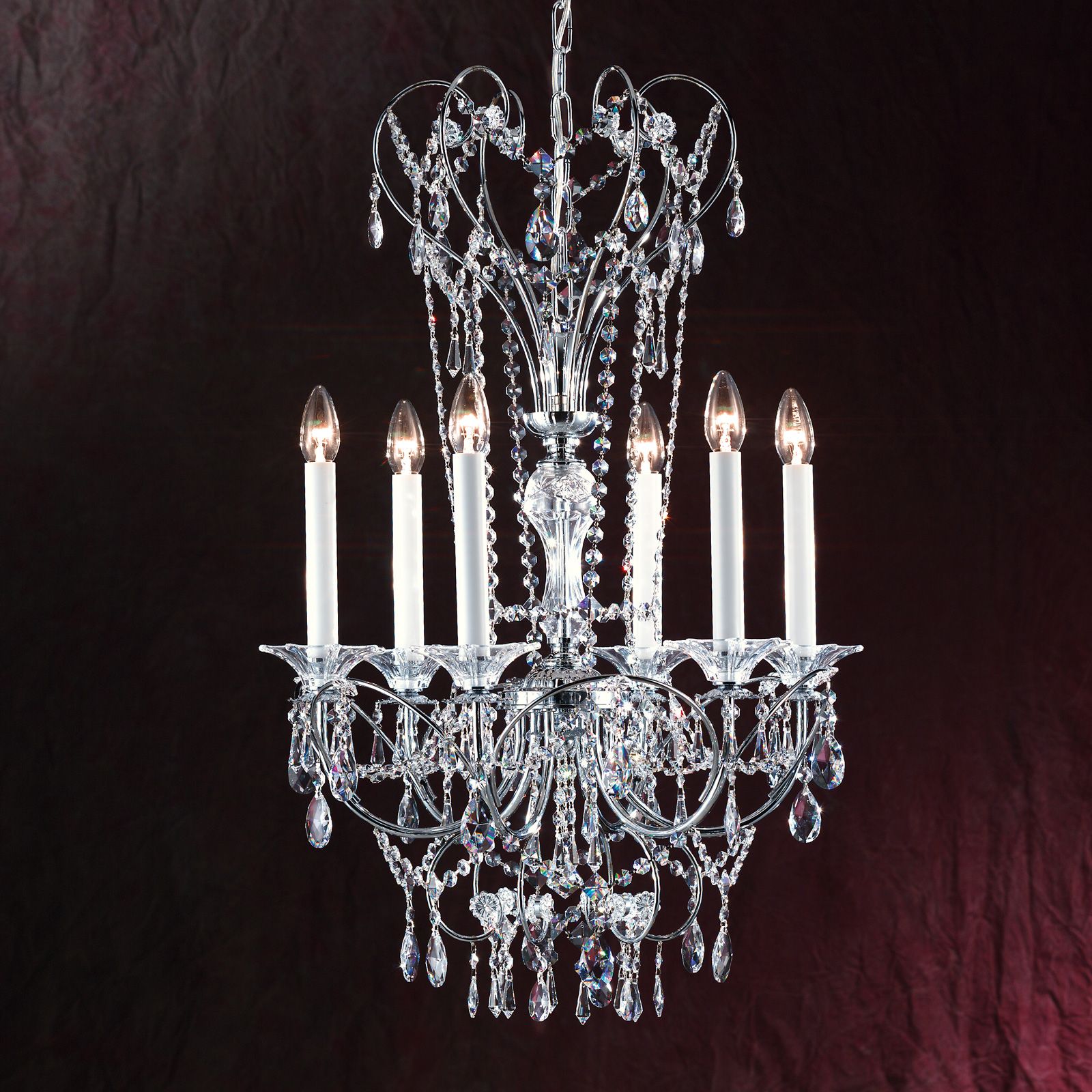 Chandelier KATHARINA, chrome plated, dia. 55cm