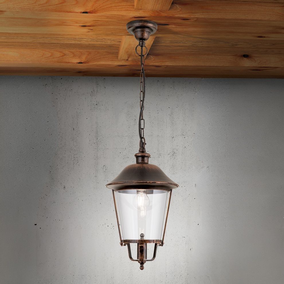 Außenleuchte KENZO, Schwarz kupfer, abwärts