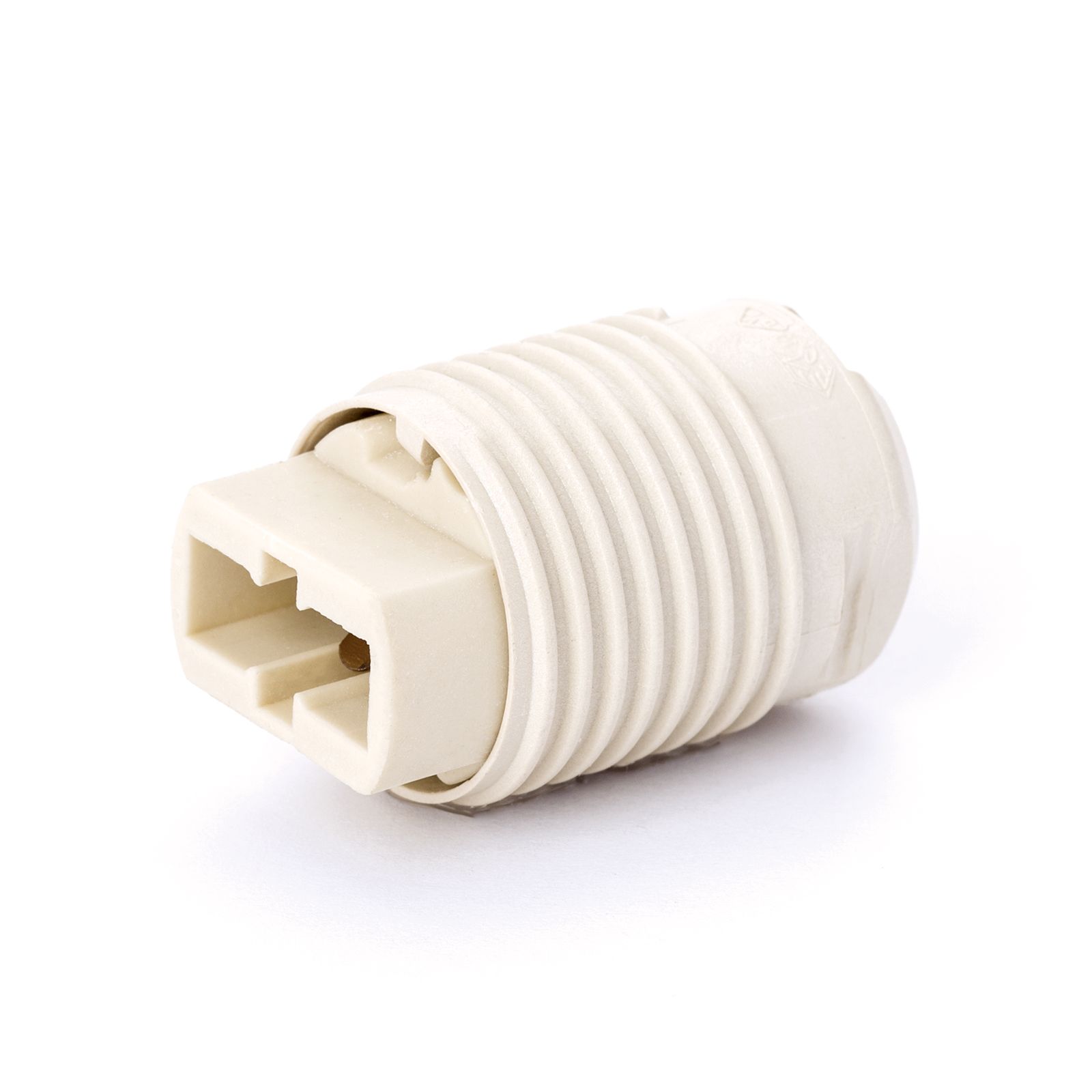 Fassung für G9-Sockel, Schraubgewinde M10x1, weiß