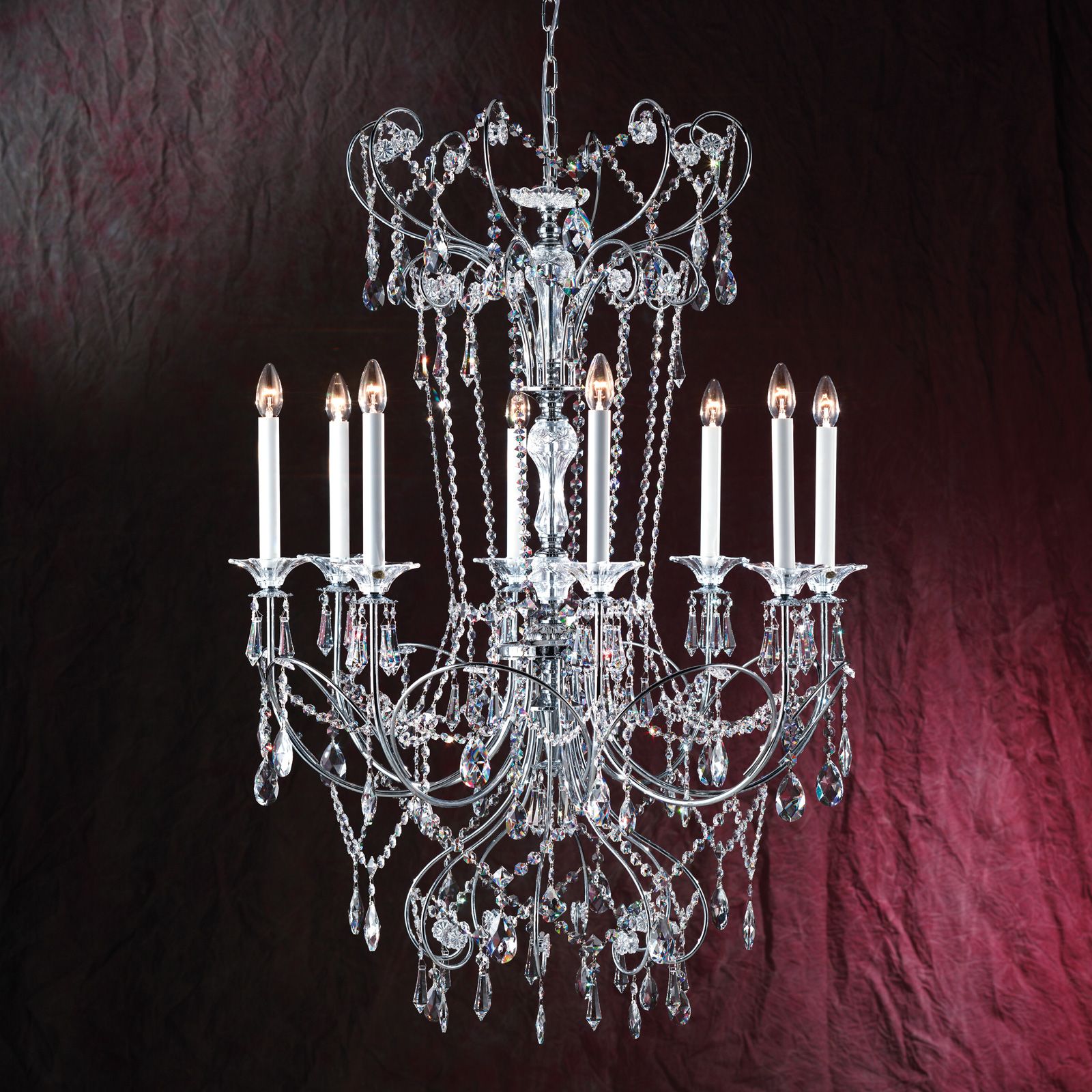 Chandelier KATHARINA, chrome plated, dia. 85cm