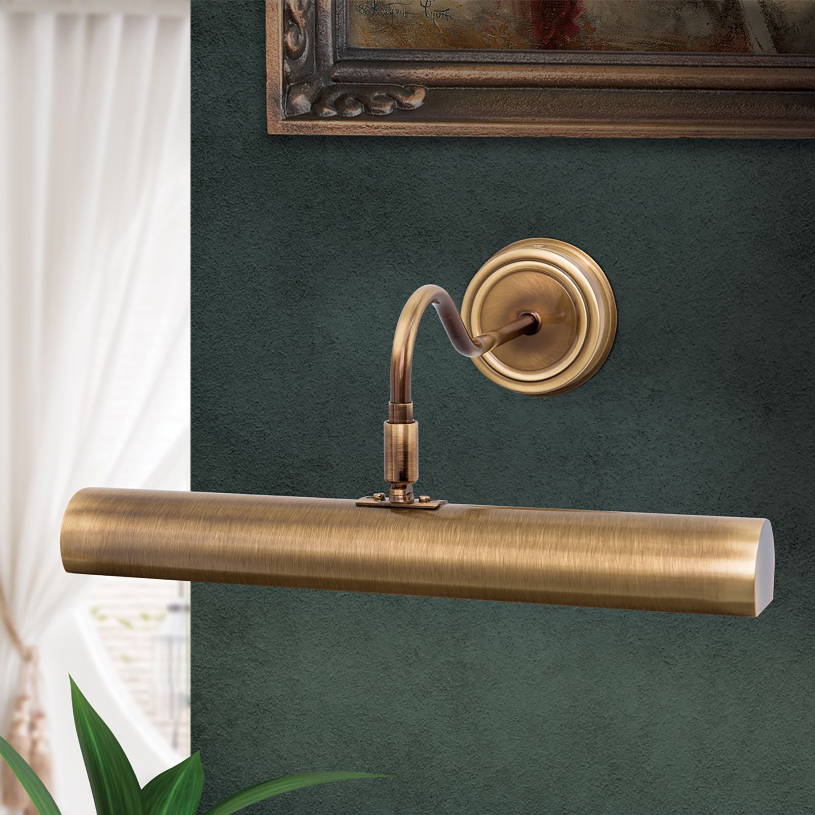 BILDERLEUCHTE, 2xE14, Antique Brass finish