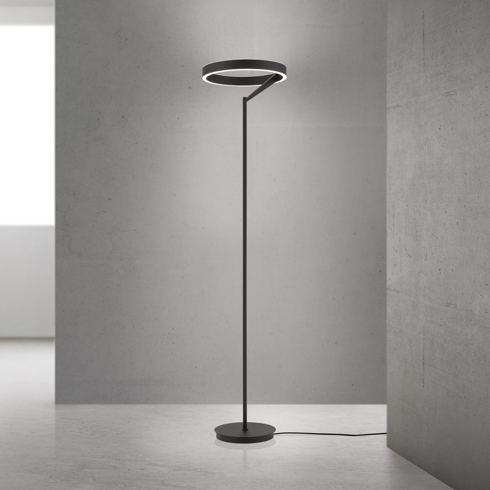 LED floor lamp KOLK, black