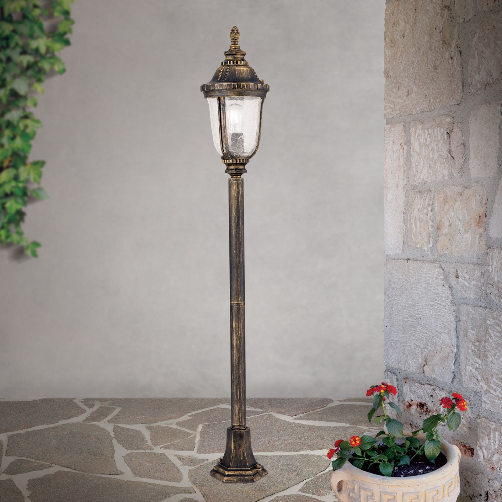 Außenleuchte AUGUST, Patina, H112cm