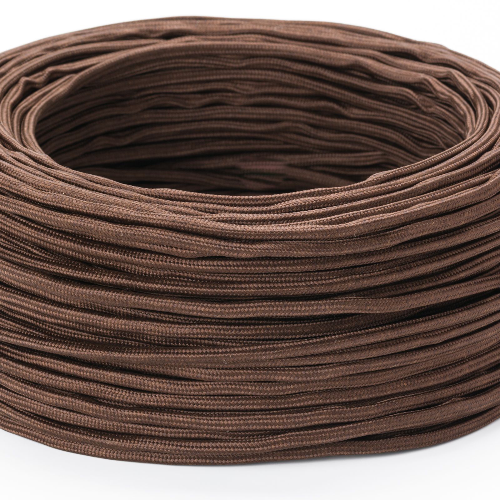 Kabel, Textil, 3x0,75mm², 1 m, Dünn, Braun