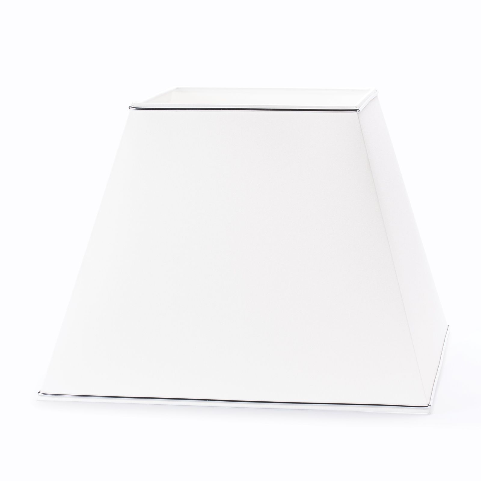 Lampshade fabric 4-1207, 210x360 mm, white with chrome edge