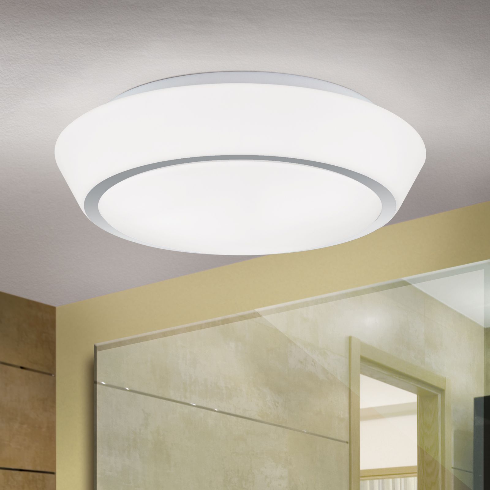 Ceiling light TENA, white chrome, 38cm