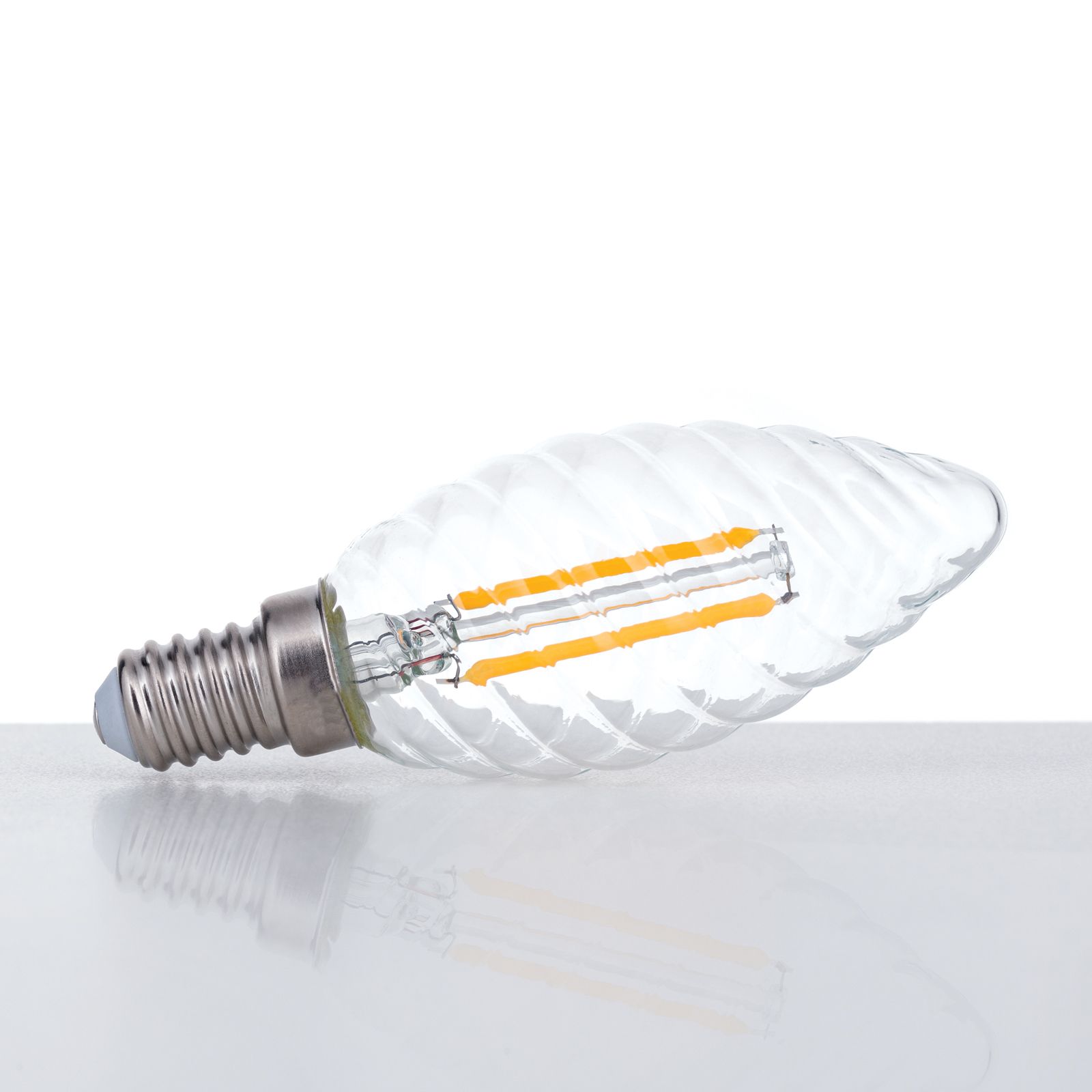 Druipend agenda Ontwapening LED Candle light bulb turned, E14, 3W, clear | 197.E140003-01