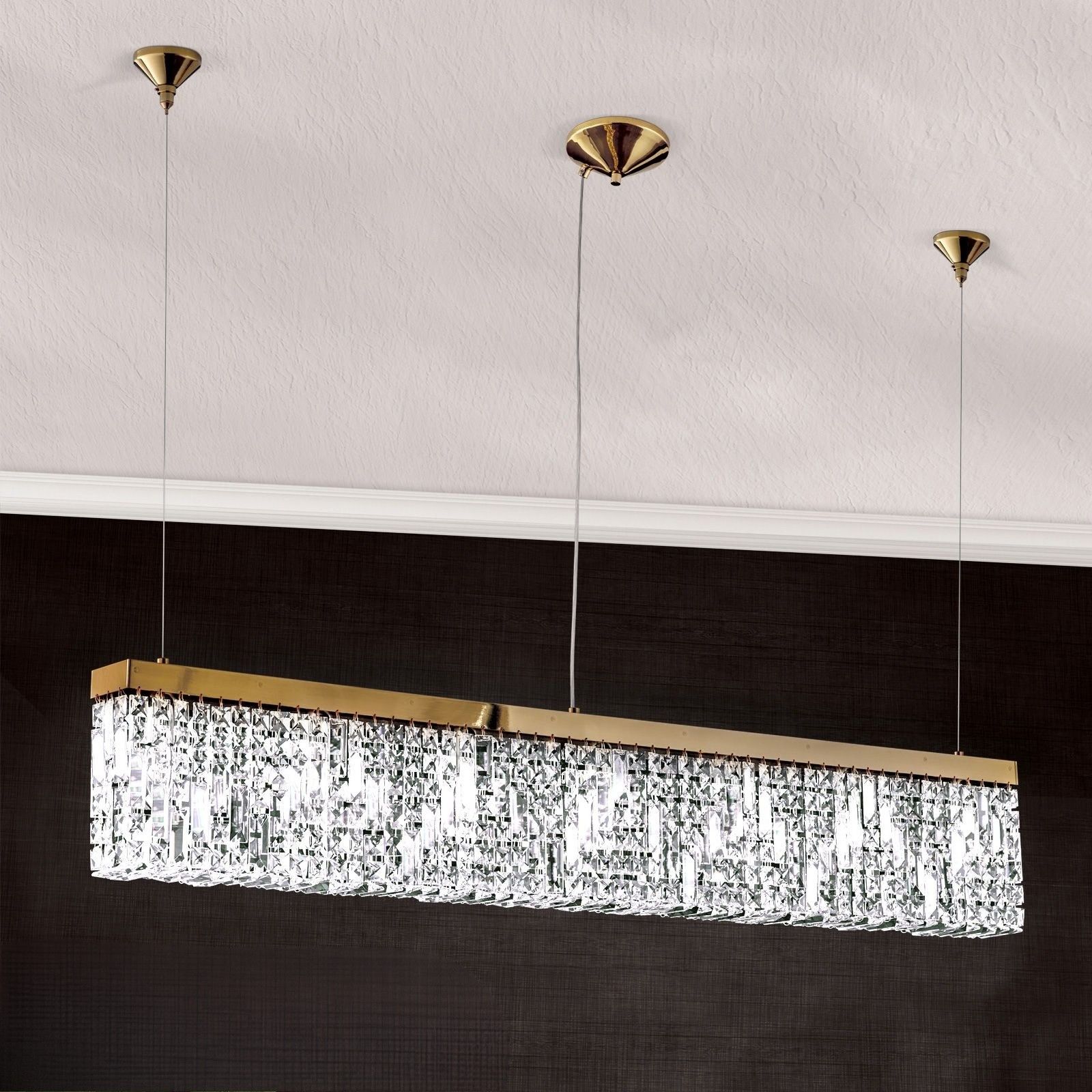 RING pendant light, 130cm, 24K gold plated