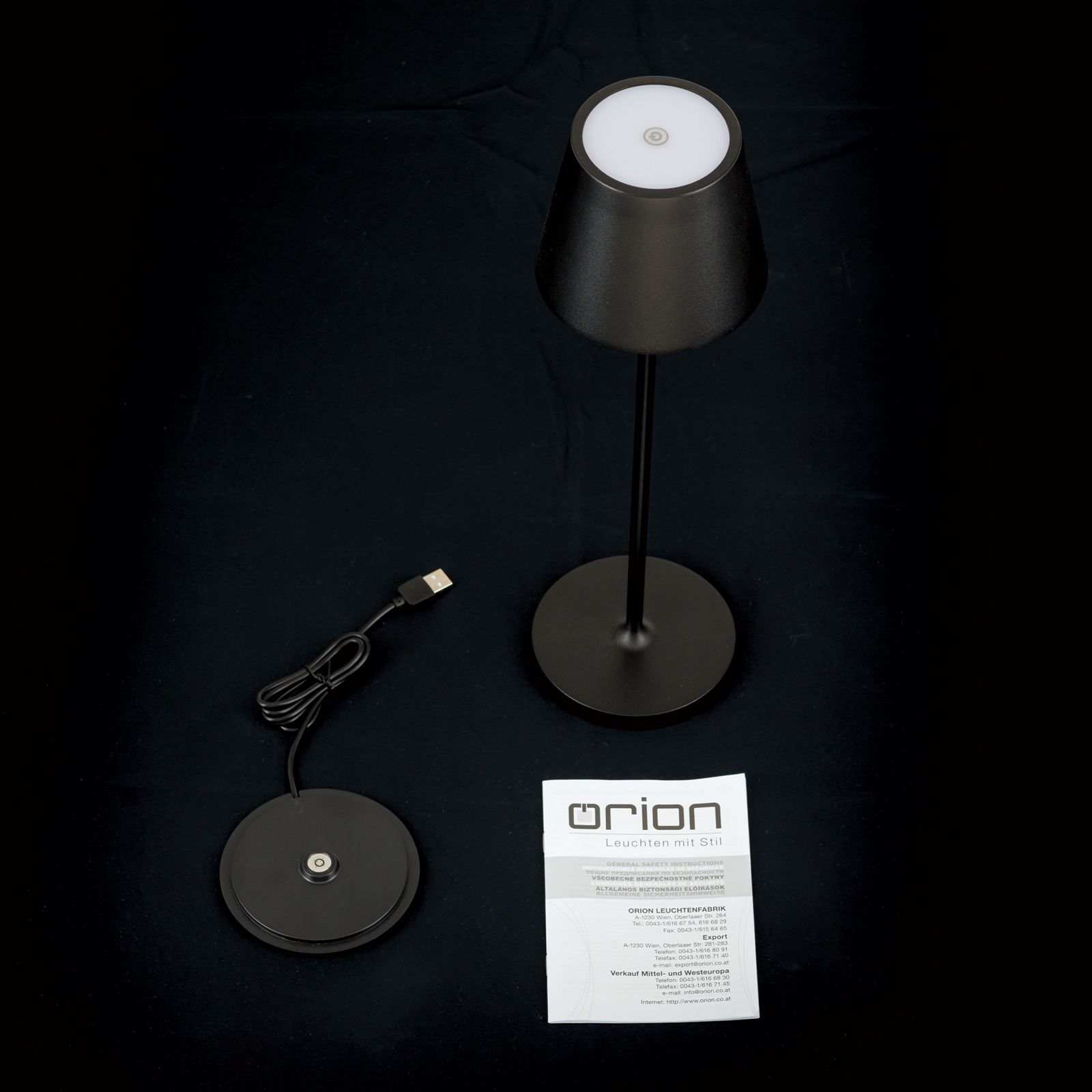 Kwade trouw repertoire moeilijk LED battery Table Lamp CANDLELIGHT, black - Color: Black