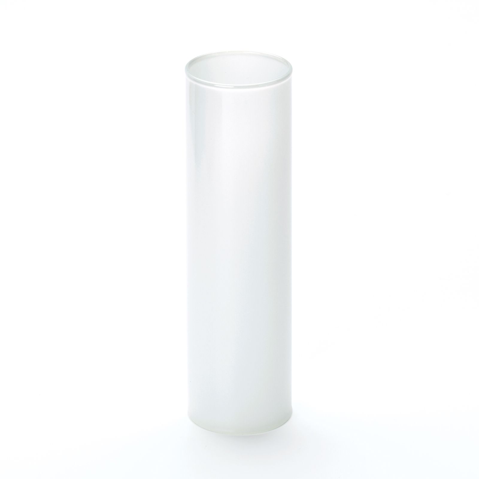 Kerzenhülse, Glas, E14, 100 mm, Weiß