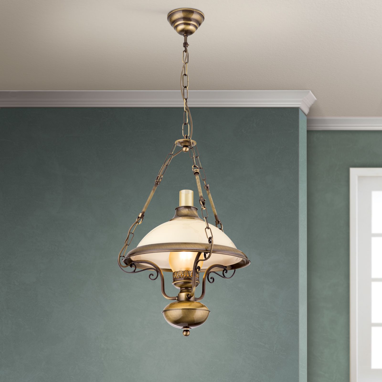 Laterne AUSTRIAN OLD LAMP, Patina, Ø 35cm