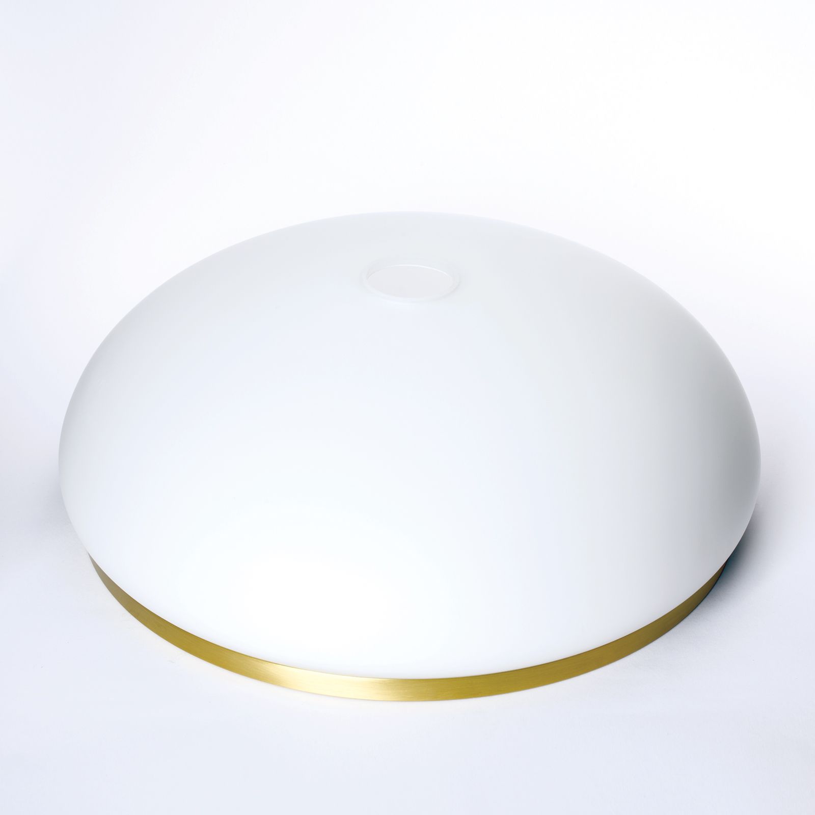 Glasschirm LANDHAUS 414, Ø 350 mm, Opal matt mit Messingring