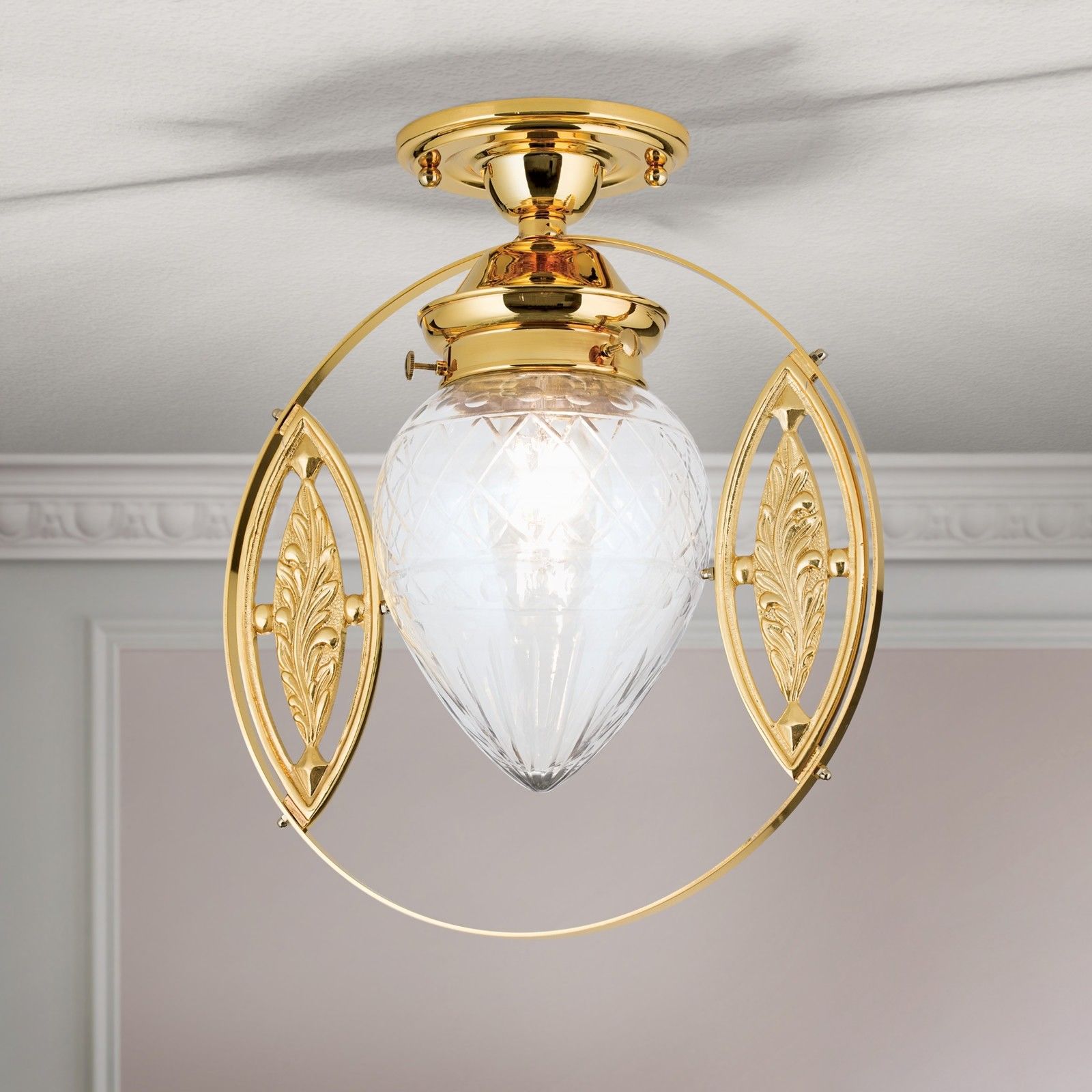 Stropní svítidlo BUDAPEST, 1-žárovka, zlatá, 25cm