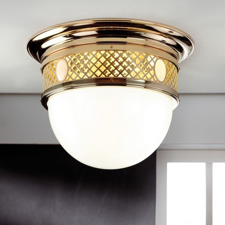 Ceiling light ALT WIEN, shiny brass, 48cm