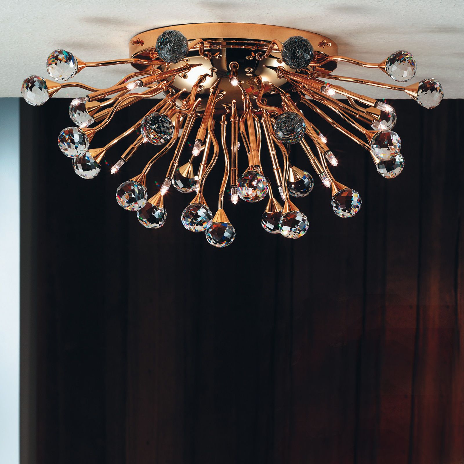 Ceiling light GALAXY, 52cm, 24K gold plated