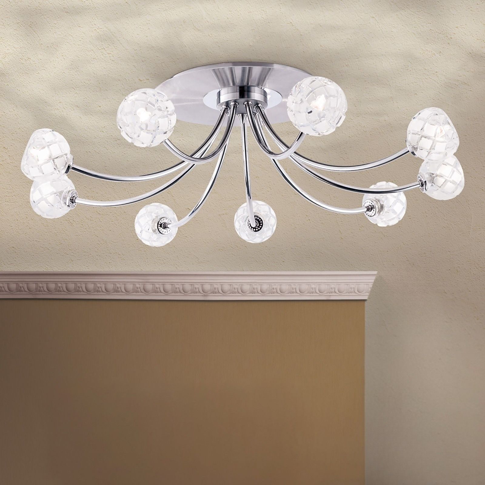 Deckenleuchte MADERNO, 9-flammig, Satin