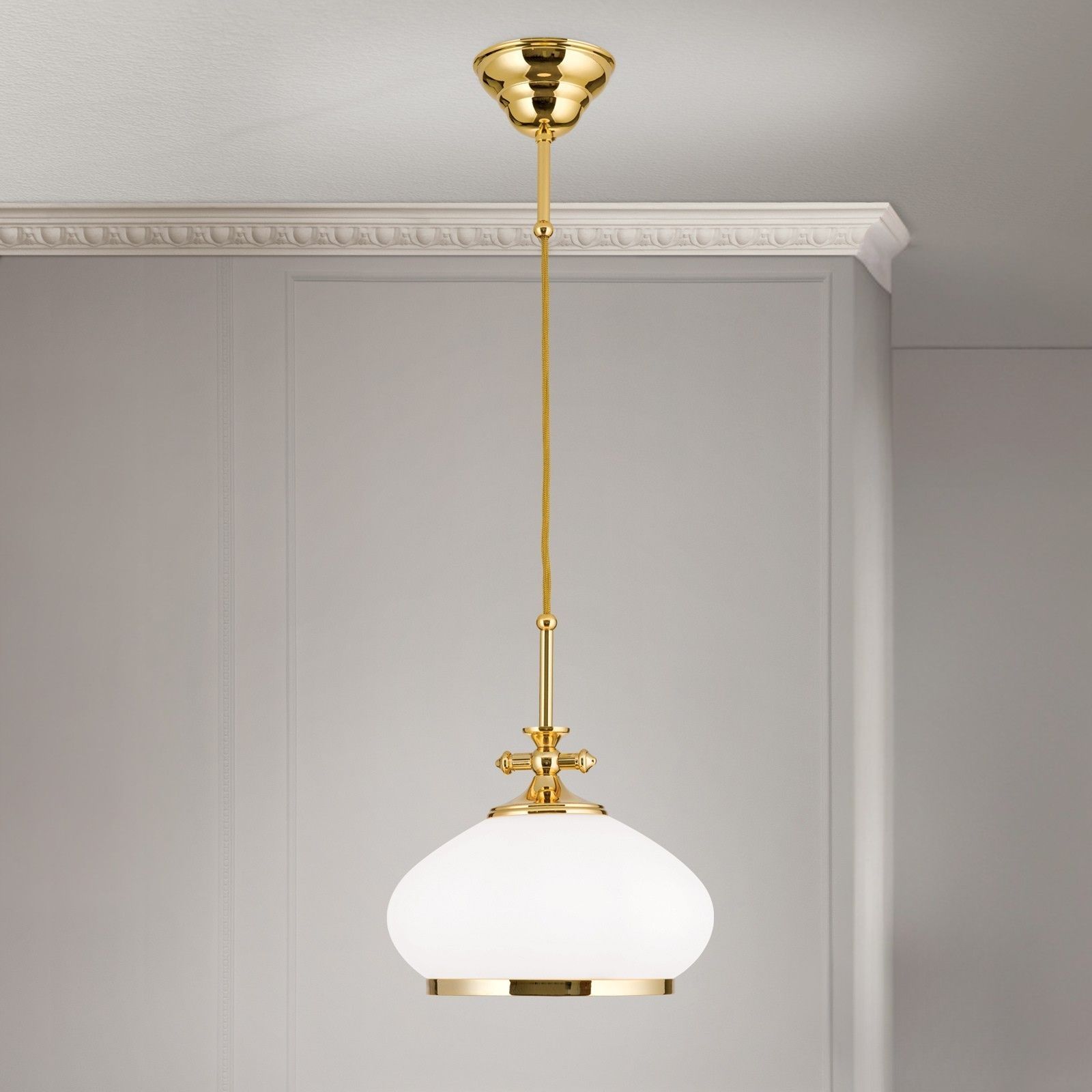 Pendant lamp EMPIRE, gold, 24cm