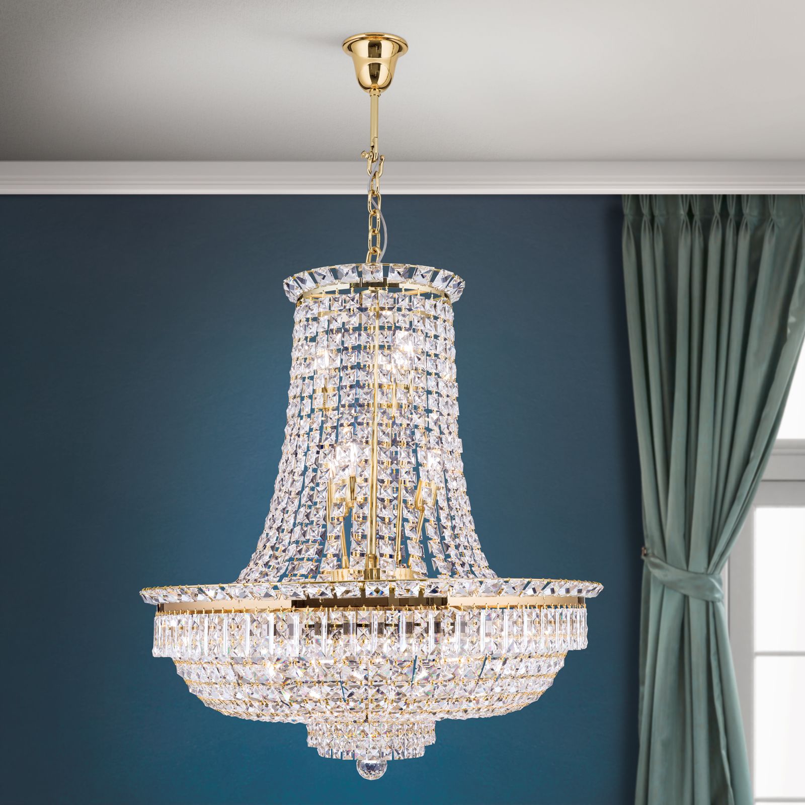 Luster AMBASSADOR, 21-flammig, Gold