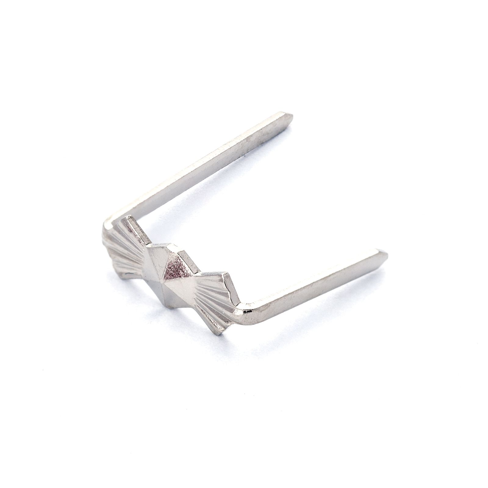 Clip für Kristallbehang, Schleifenoptik, 10mm, Chrom