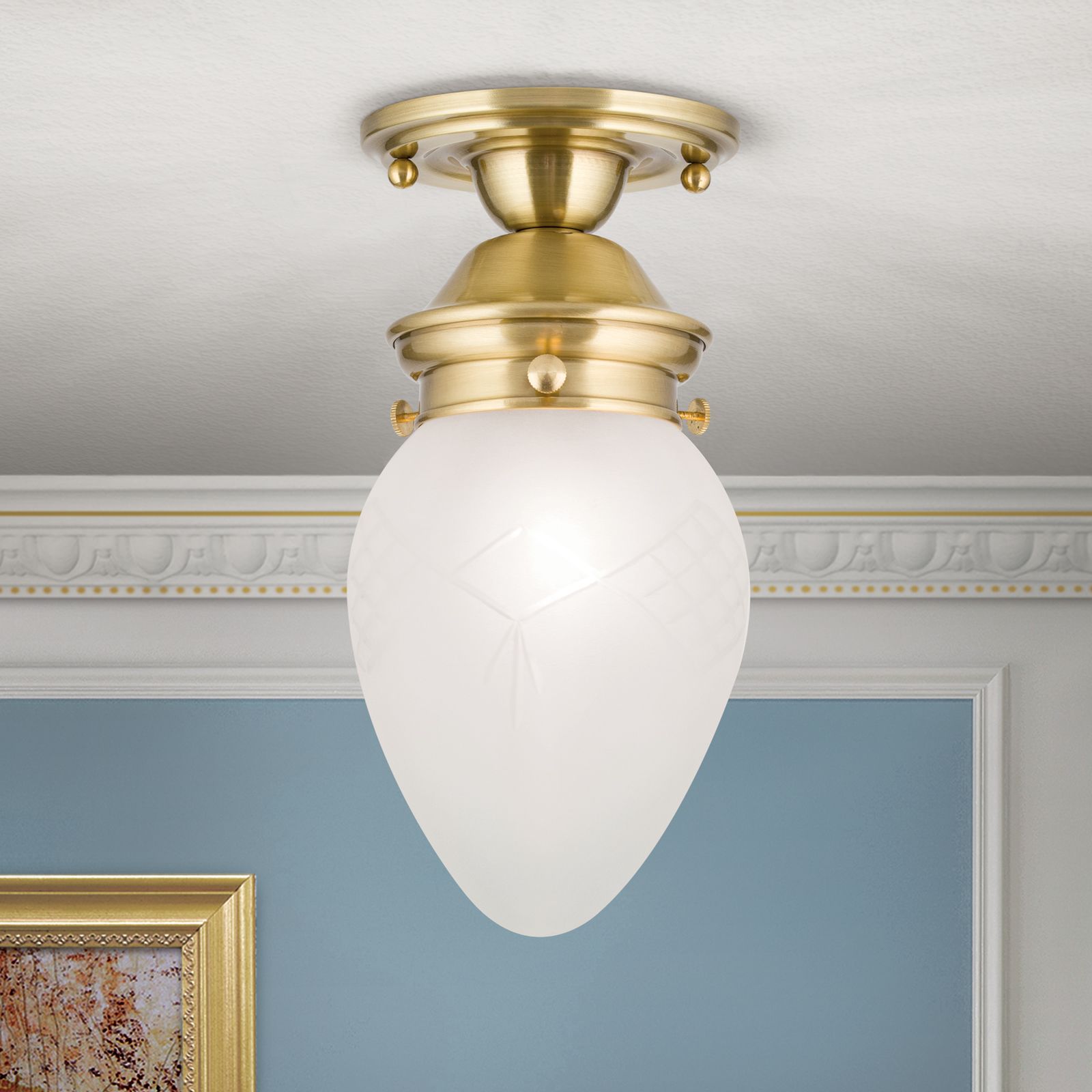 Ceiling light BUDAPEST, 1-flame, bronze, 15cm