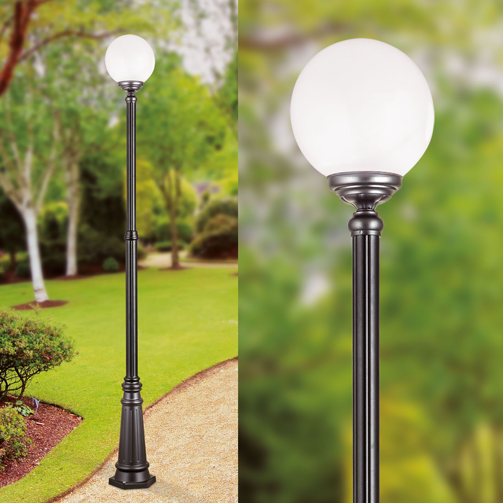 Garden Poll light REIKA, 110cm black