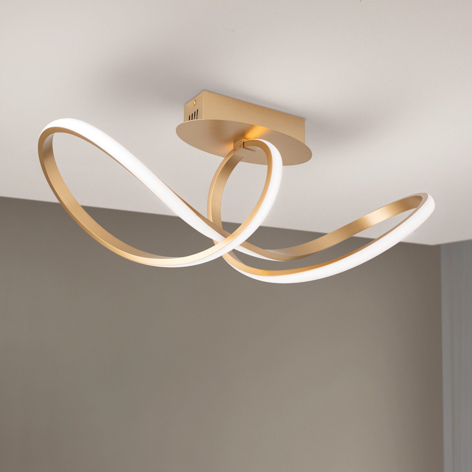 LED Deckenluster CIRCUS, Messing-matt