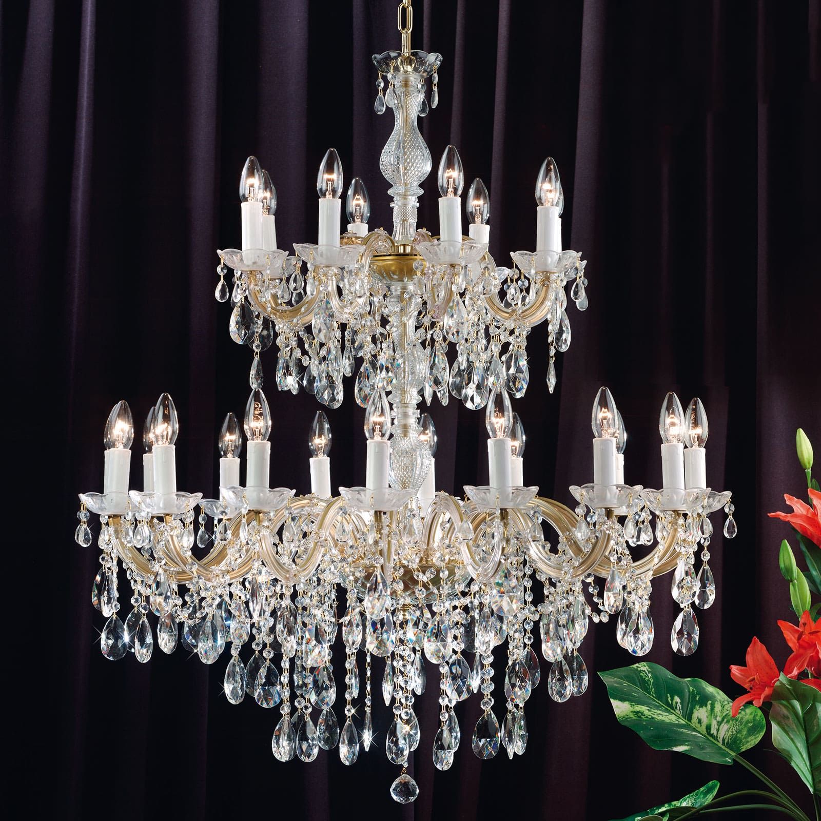 Luster BALLROOM, 18-flammig, Gold