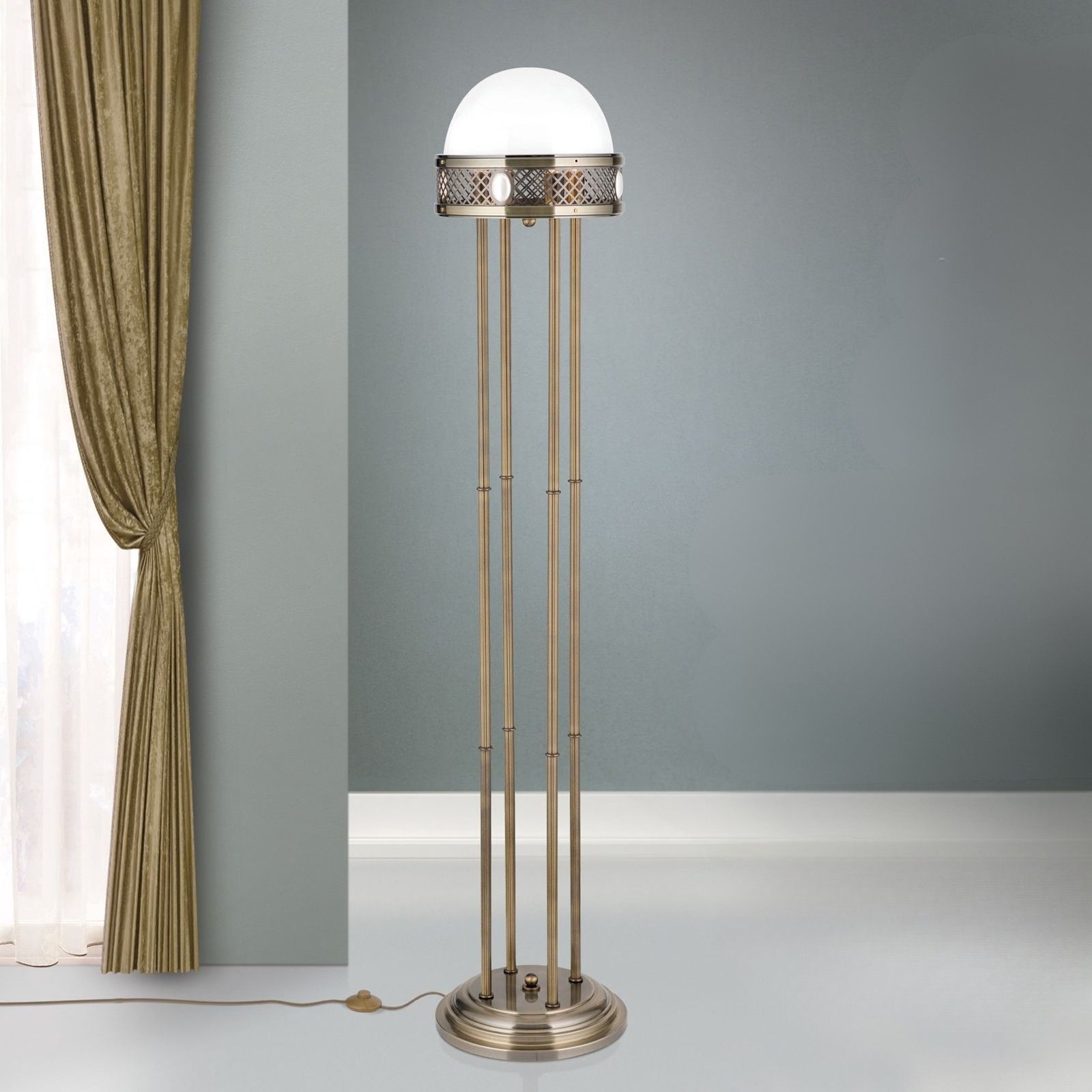 ALT WIEN Floor Lamp, Antique Brass finish