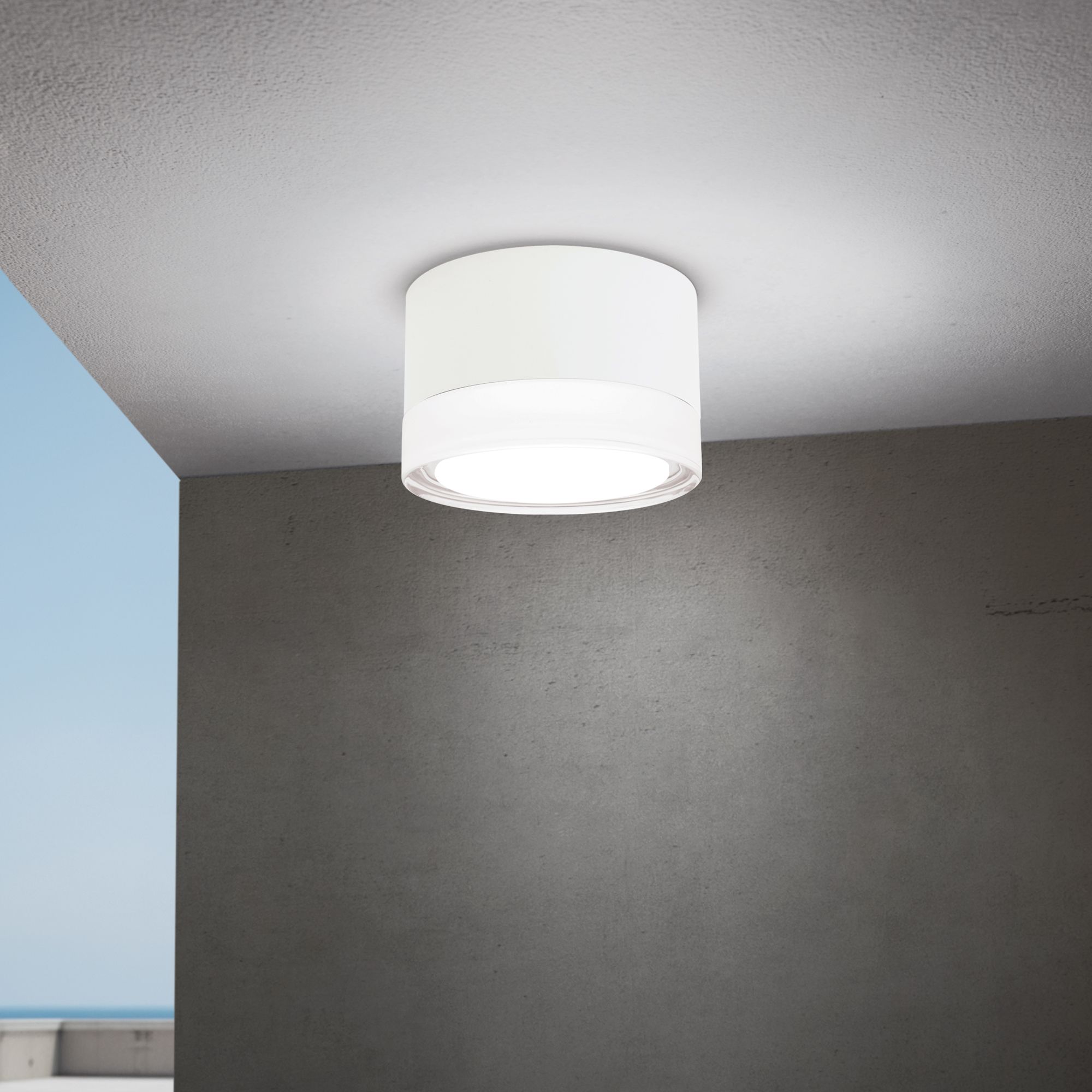 AREK LED ceiling light, Ø 12 cm, white