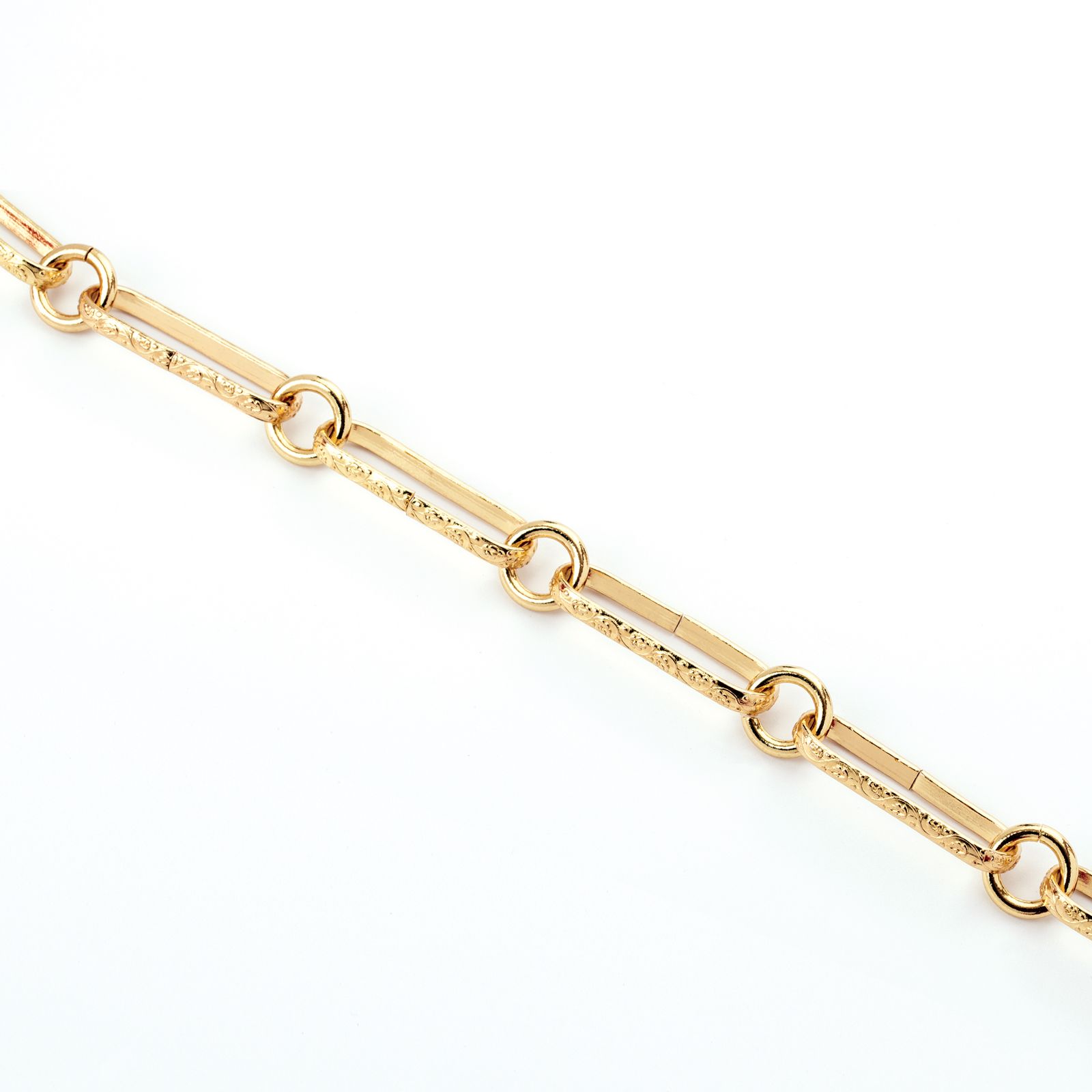 Lampenkette, 43x15x3 mm, 1m, Messing