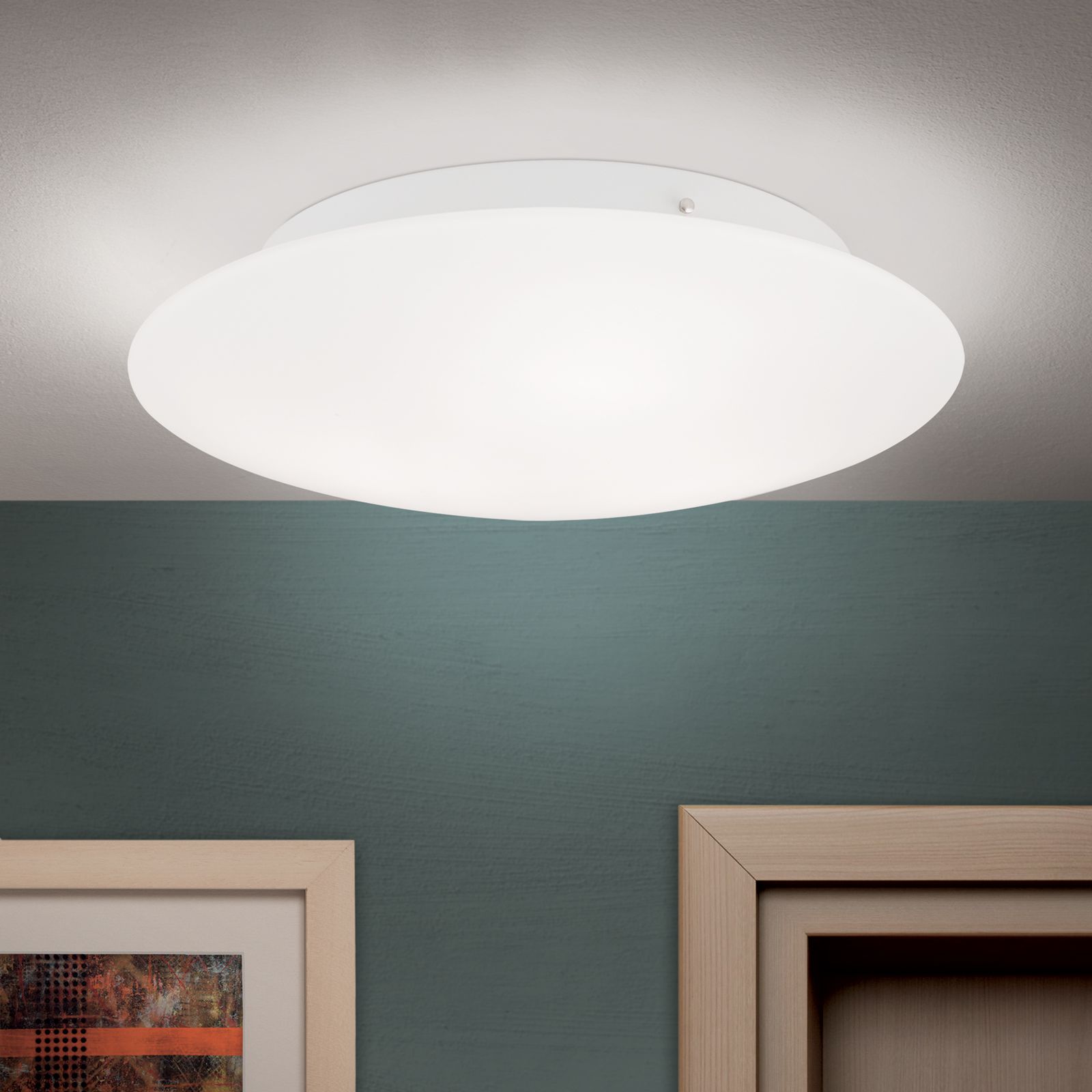 Ceiling light ALBA, opal, 45 cm