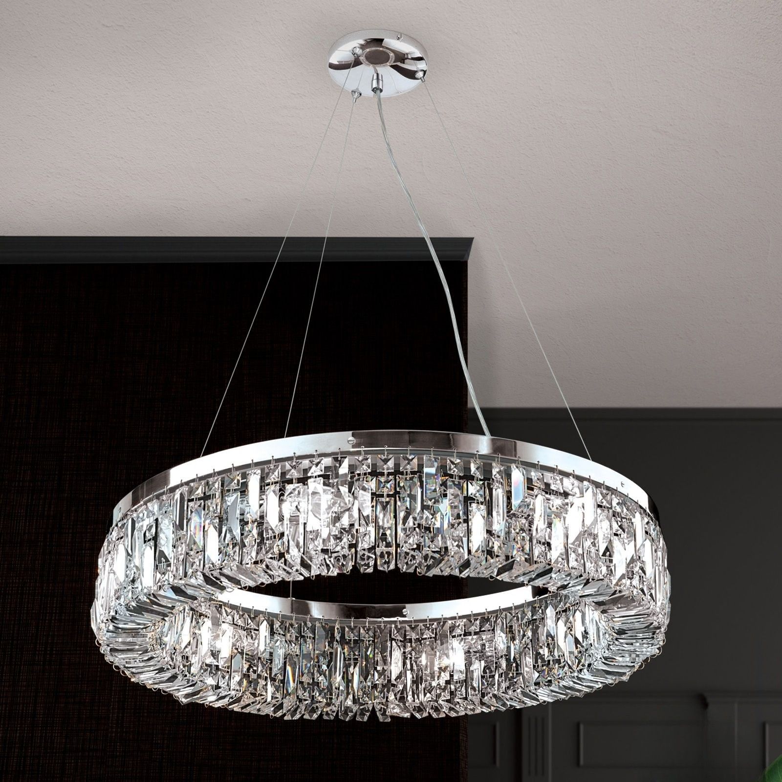Chandelier RING, 60cm, chrome plated