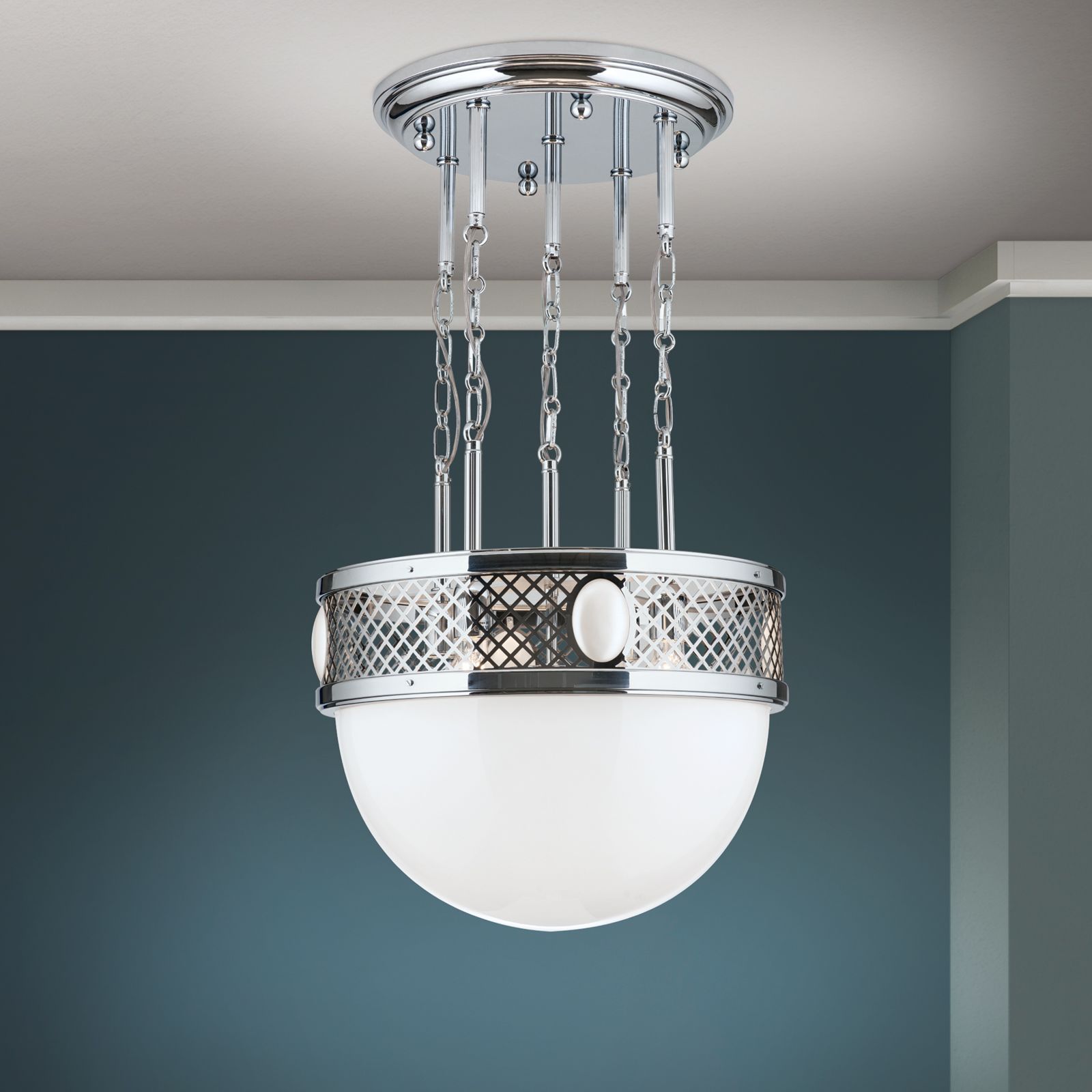 Pendant ALT WIEN, nickel finish, 53cm
