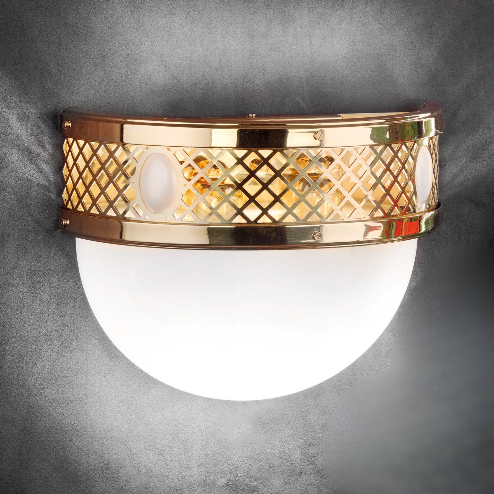 Nástěnné svítidlo ALT WIEN, 2-žárovka, lesklá mosaz, výška 32 cm