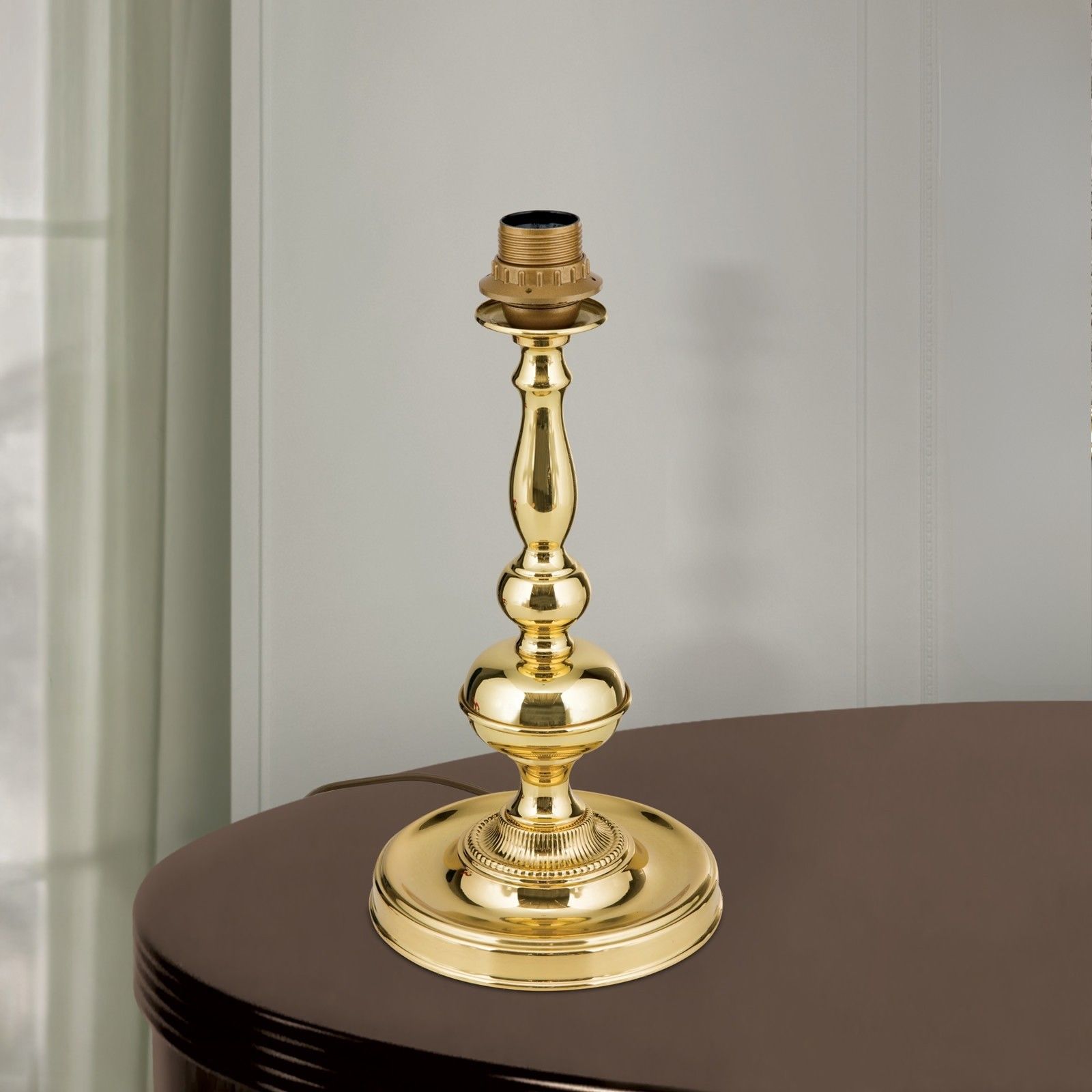 Tischlampenfuß FLÄMISCH, Messing, ohne Schirm, Höhe 39 cm