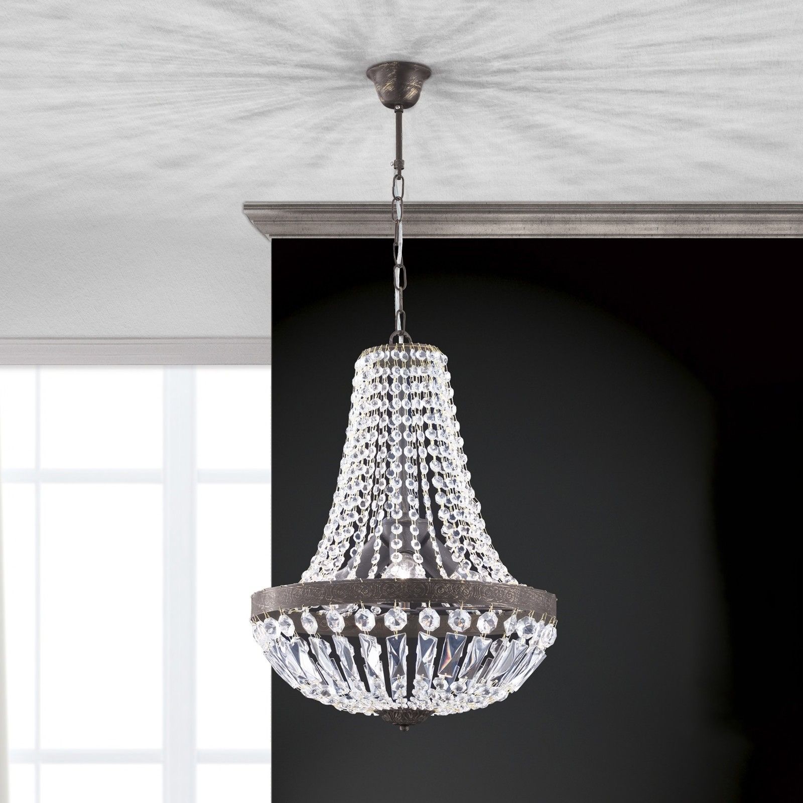 Pendant lamp ARILA, 3-flames, Antique