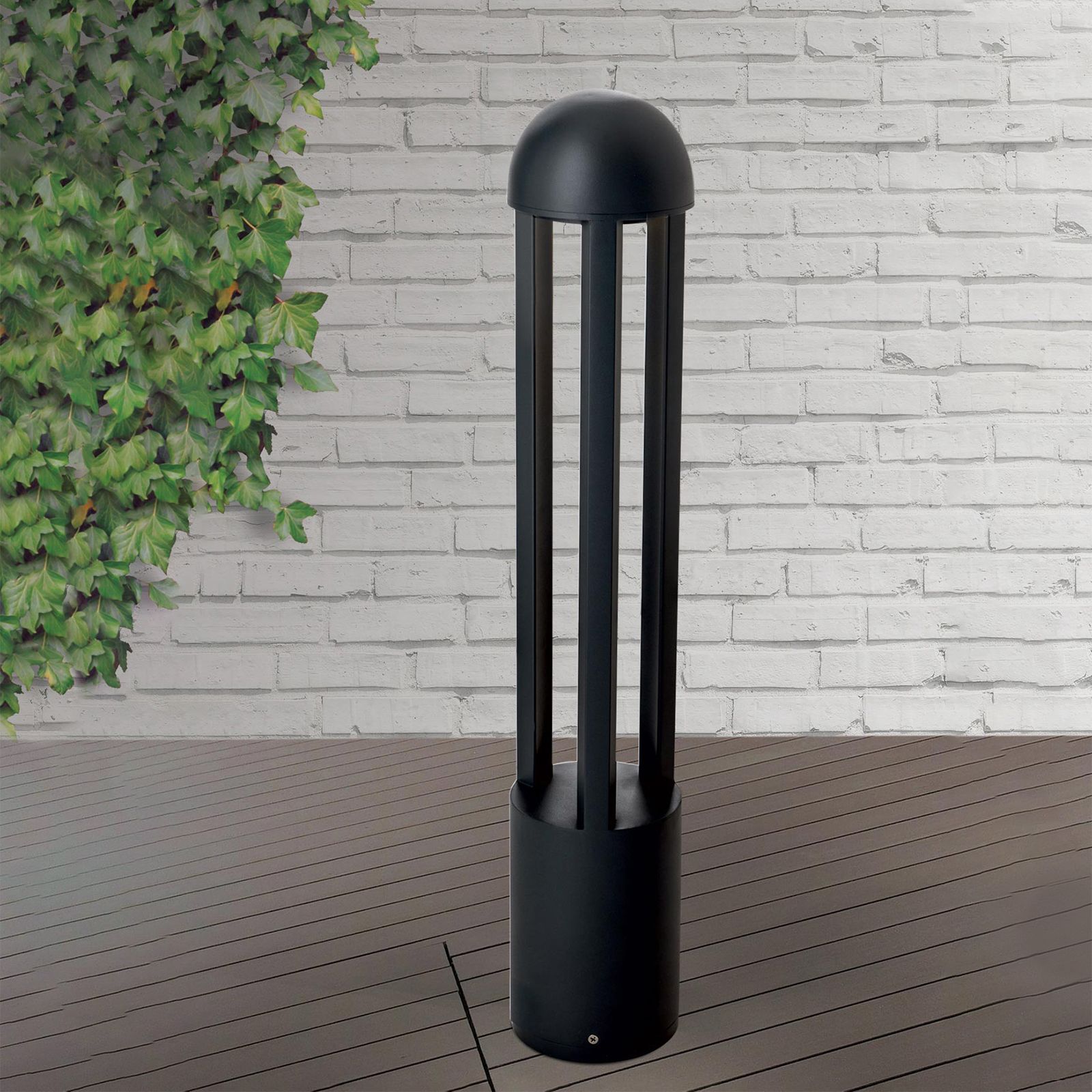 LED outdoor light NAOK, anthracite, round