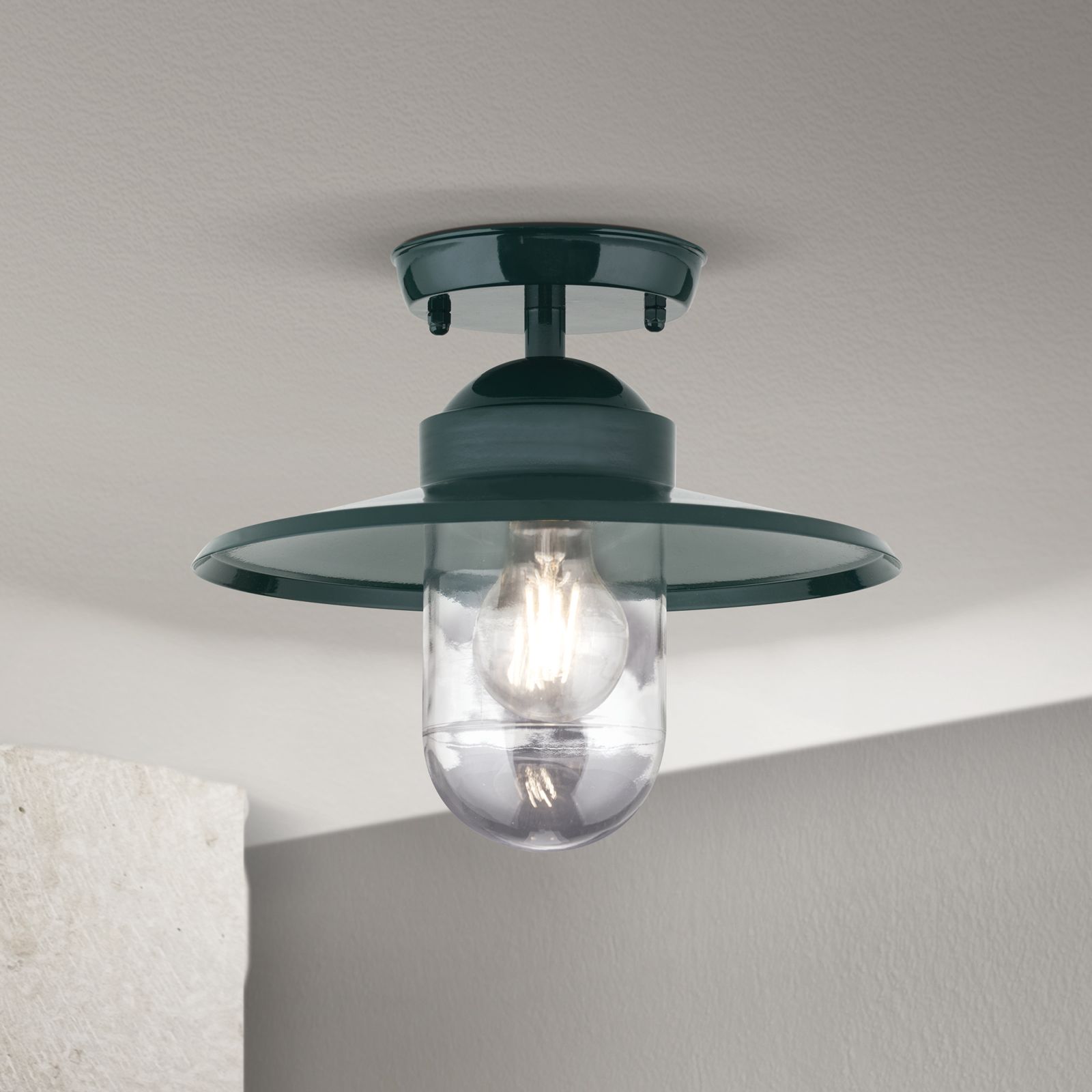 Outdoor ceiling light EDWARD, green