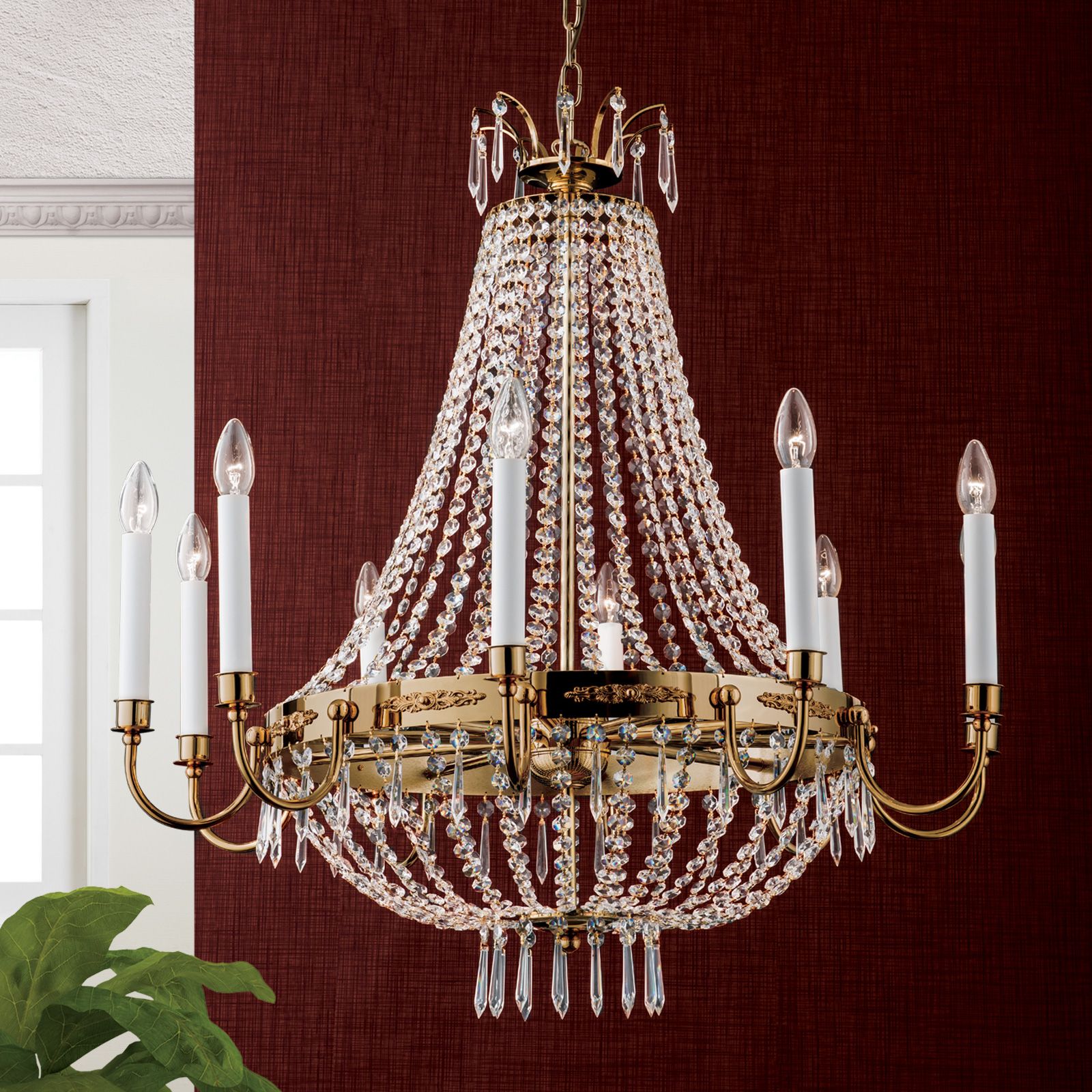 Chandelier EMPIRE CRYSTAL, dia 80cm, 24K gold plated