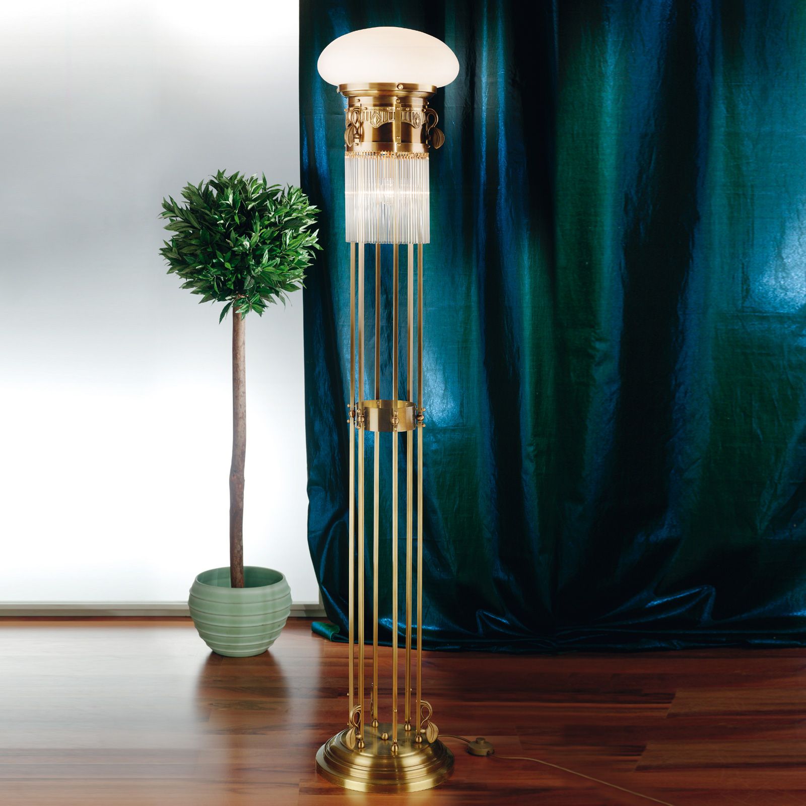 Floor lamp ADELE, old brass