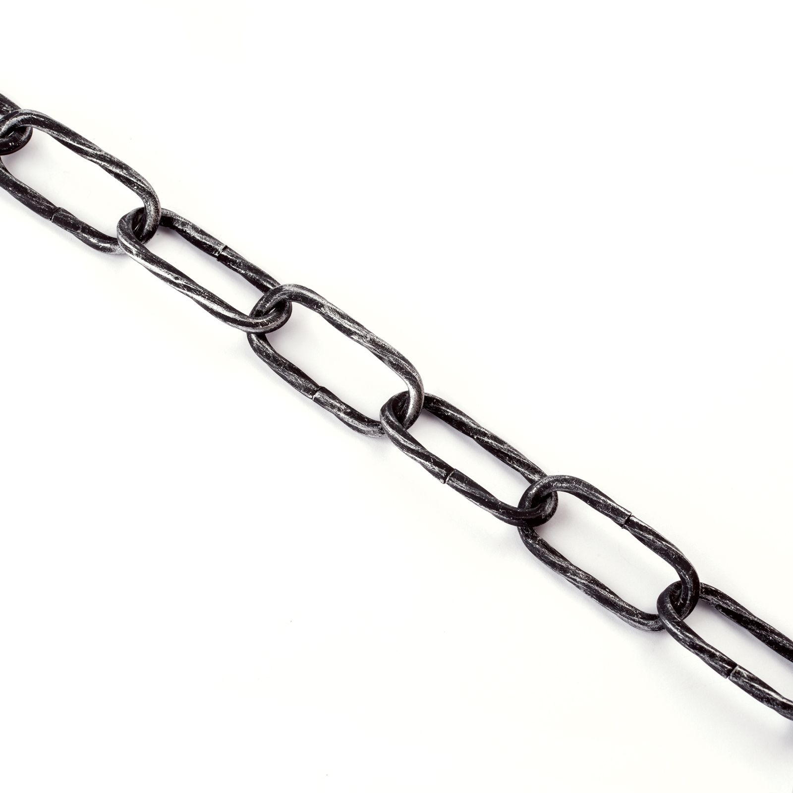 Řetěz lampy, 46x21x4 mm, 1 m, kroucený, černo-stříbrný