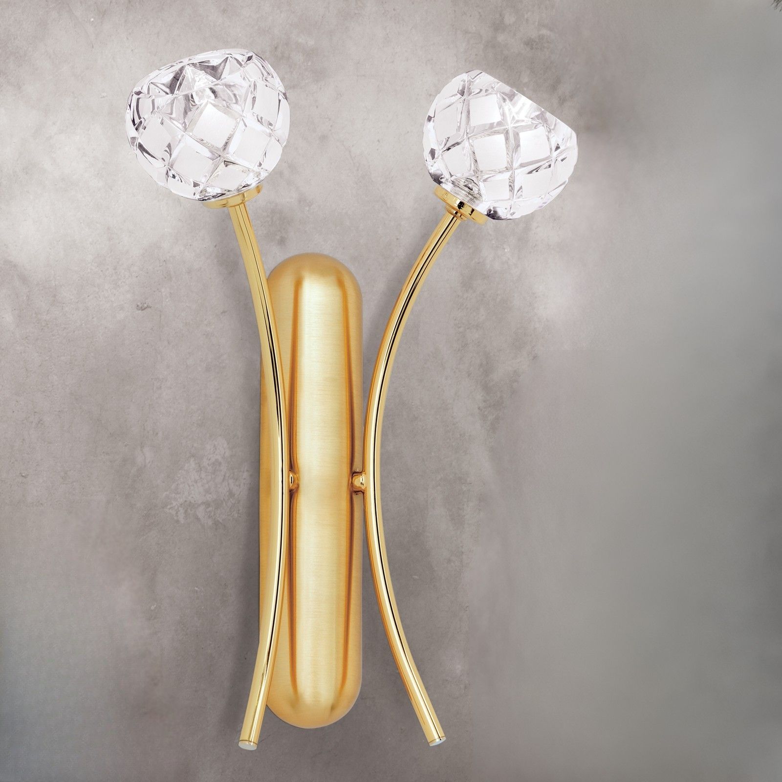 Wandleuchte MADERNO, 2-flammig, Gold-matt