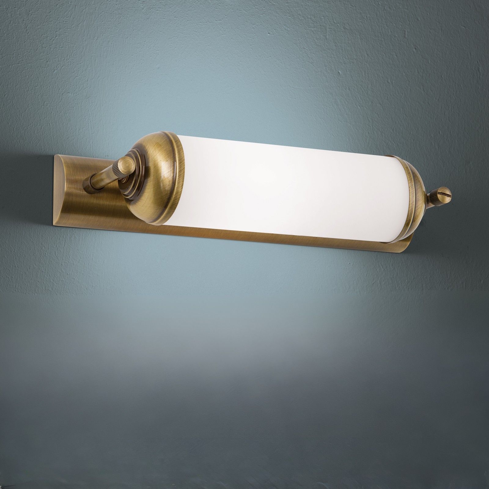 Protáhlé nástěnné svítidlo WIENER NOSTALGIE, patina, 28cm