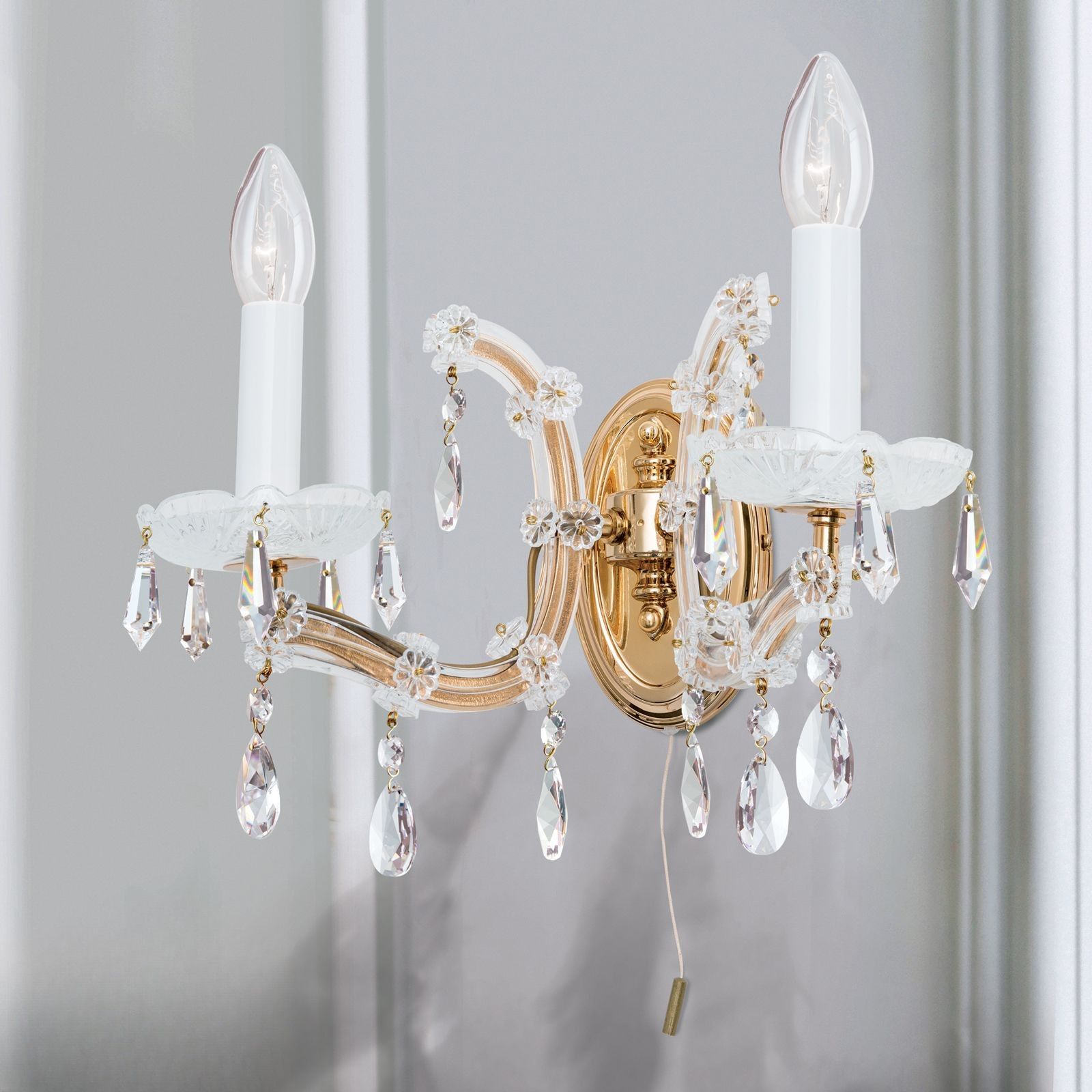 Wandleuchte MARIA THERESIA, 2-flammig, Gold