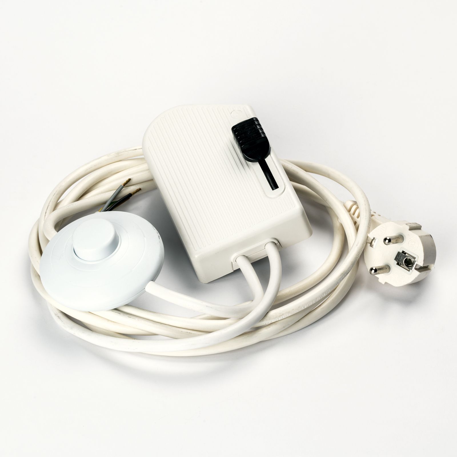 Power cord foot dimmer 250/020/35cm, white