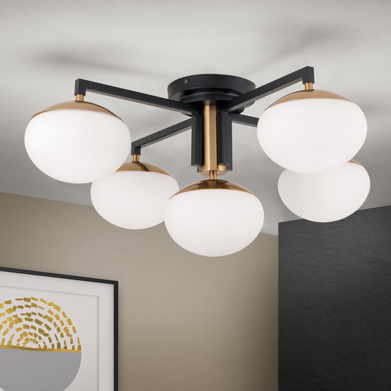 Deckenluster JOSEPHINE, Ø73,5cm, Schwarz